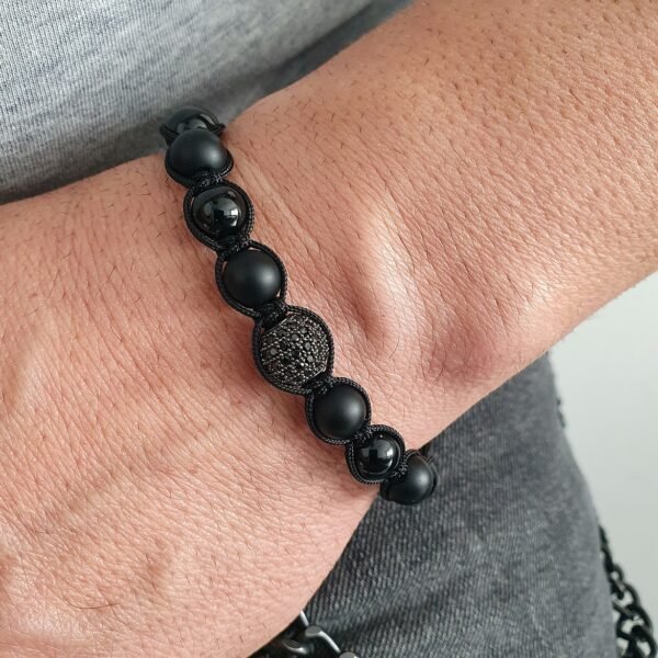 Shamballa Design - Onyx Mix - pánský náramek